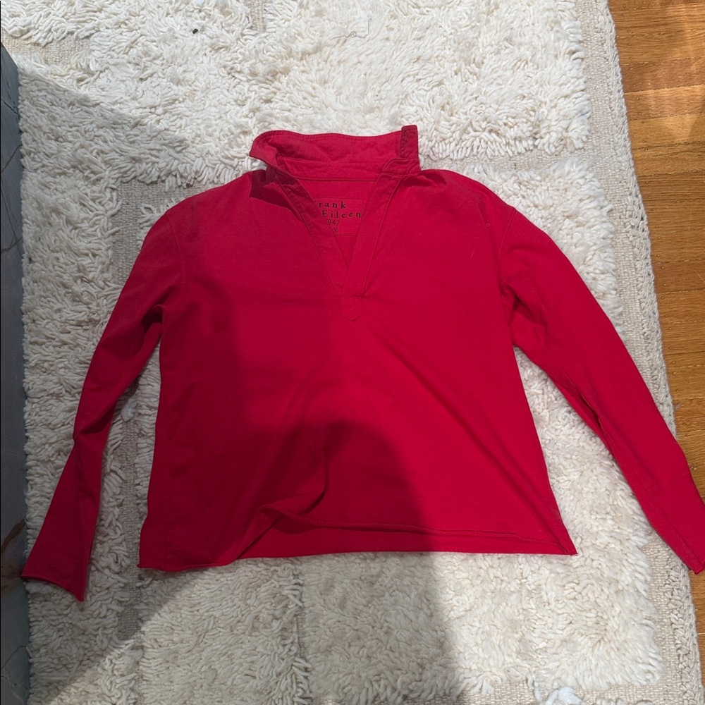 Frank & Eileen never worn Red V-Neck Long-Sleeve top